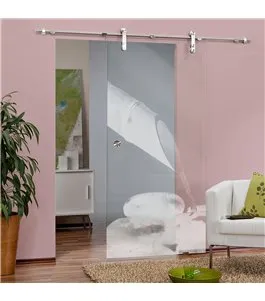 Glasschiebetür PIPE-LINE Wellness Gelasert Auf Klarglas