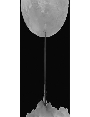 Glasschiebetür PIPE-LINE Rakete Gelasert Auf Klarglas