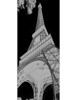 Glasschiebetür PIPE-LINE Eifelturm 3 Gelasert Auf Klarglas