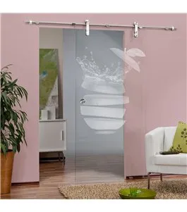 Glasschiebetür PIPE-LINE Fruits 3 Gelasert Auf Klarglas