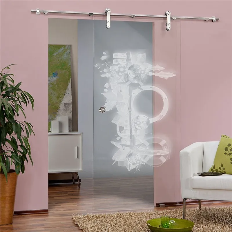 Glasschiebetür PIPE-LINE Meer Gelasert Auf Klarglas Glasschiebetür PIPE-LINE Meer Gelasert Auf Klarglas