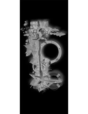 Glasschiebetür PIPE-LINE Meer Gelasert Auf Klarglas