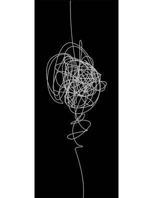 Glasschiebetür PIPE-LINE Abstrakt 8 Gelasert Auf Klarglas