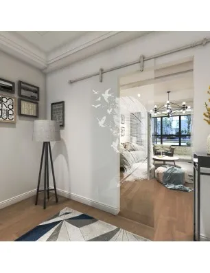 Glasschiebetür PIPE-LINE Phönix II Gelasert Auf Klarglas