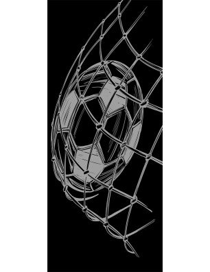 Glasschiebetür PIPE-LINE Fussball Gelasert Auf Klarglas