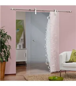 Glasschiebetür PIPE-LINE Morgentau Gelasert Auf Klarglas