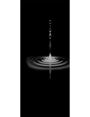 Glasschiebetür PIPE-LINE Wasser 4 Gelasert Auf Grauglas