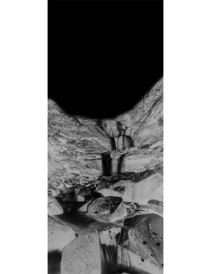 Glasschiebetür PIPE-LINE Wasserfall Gelasert Auf Grauglas