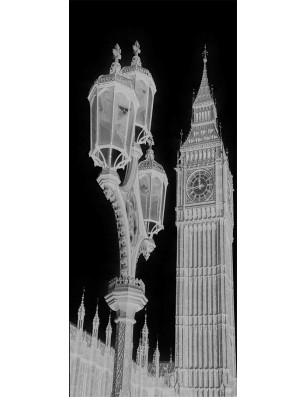 Glasschiebetür PIPE-LINE Big Ben Gelasert Auf Grauglas
