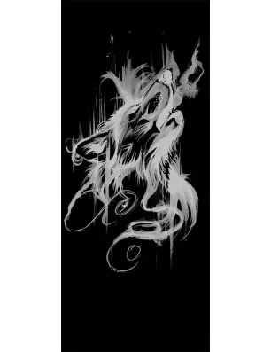 Glasschiebetür PIPE-LINE Wolf 3 Gelasert Auf Grauglas