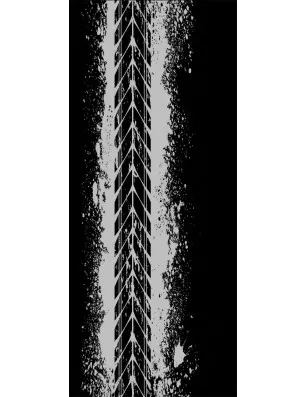 Glasschiebetür PIPE-LINE Abdruck Gelasert Auf Grauglas