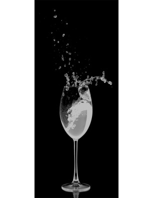 Glasschiebetür PIPE-LINE Wein Gelasert Auf Grauglas