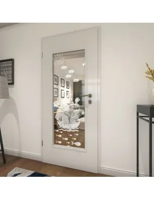 Lichtausschnitt Kid Boot Gelasert Auf Klarglas