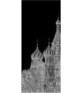 Lichtausschnitt Moskau Gelasert Auf Klarglas