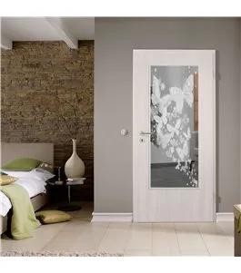 Lichtausschnitt Schmetterlinge II Gelasert Auf Klarglas