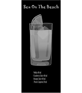 Lichtausschnitt Sex on the beach Gelasert Auf Klarglas