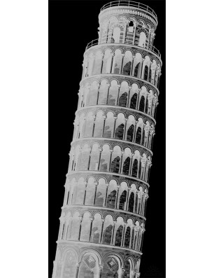 Lichtausschnitt Pisa Gelasert Auf Grauglas
