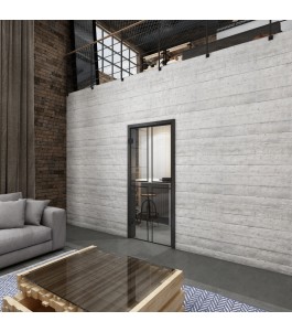 Ganzglastür Loft Schwarzlack 15 Auf Klarglas