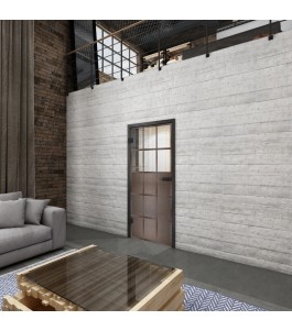 Ganzglastür Loft Rosteisen Genietet 21 Auf Klarglas