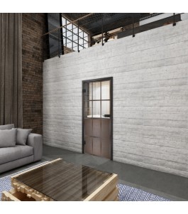 Ganzglastür Loft Rosteisen Genietet 22 Auf Klarglas