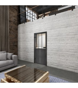 Ganzglastür Loft Schwarzeisen Genietet 24 Auf Klarglas