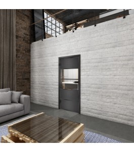 Ganzglastür Loft Schwarzeisen Genietet 25 Auf Klarglas