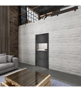 Ganzglastür Loft Schwarzeisen Genietet 26 Auf Klarglas