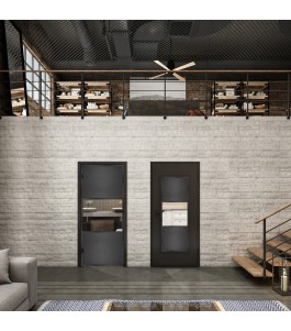 Ganzglastür Loft Schwarzeisen Genietet 27 Auf Klarglas