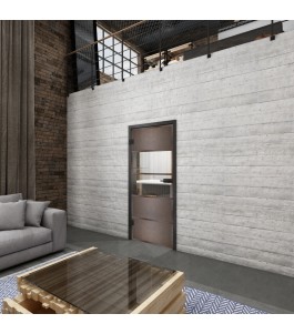 Ganzglastür Loft Rosteisen Genietet 25 Auf Klarglas