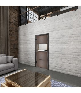 Ganzglastür Loft Rosteisen Genietet 26 Auf Klarglas