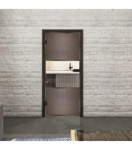 Ganzglastür Loft Rosteisen Genietet 27 Auf Klarglas