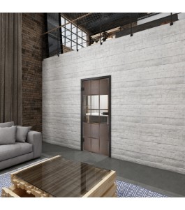 Ganzglastür Loft Rosteisen Genietet 31 Auf Klarglas