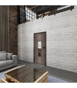 Ganzglastür Loft Rosteisen Genietet 35 Auf Klarglas