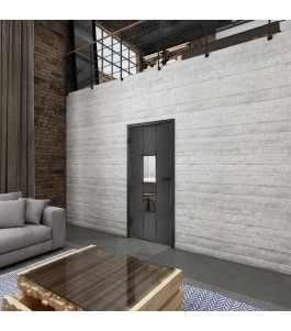 Ganzglastür Loft Schwarzeisen Genietet 35 Auf Klarglas