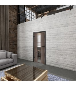 Ganzglastür Loft Rosteisen Genietet 36 Auf Klarglas