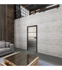 Ganzglastür Loft Schwarzlack 01 Blickdicht-modernes Zuhause