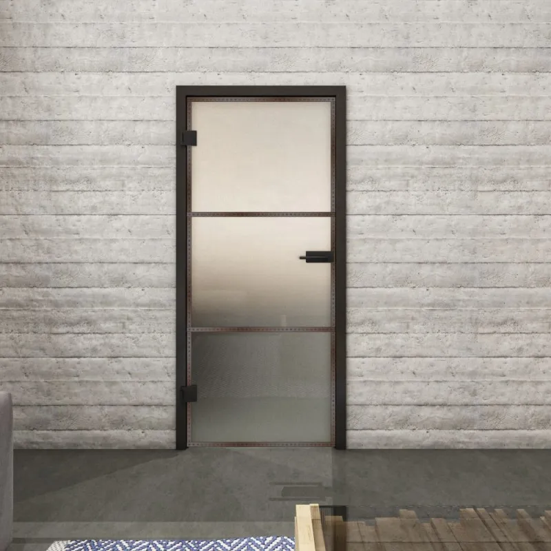 Ganzglastür Loft Rosteisen Genietet 03 Blickdicht