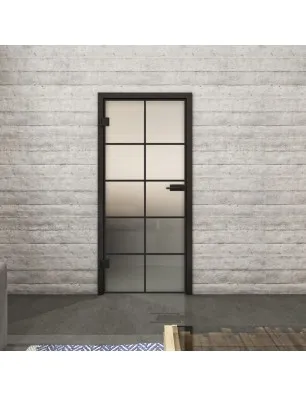 Ganzglastür Loft Schwarzlack 05 Blickdicht-modernes Zuhause