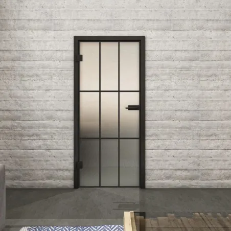 Ganzglastür Loft Schwarzlack 11 Blickdicht-modernes Zuhause