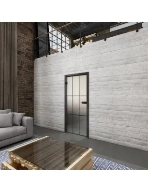 Ganzglastür Loft Schwarzlack 11 Blickdicht-modernes Zuhause