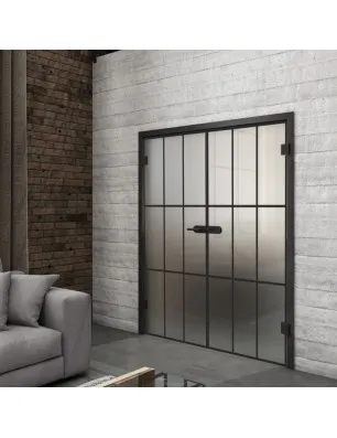 Ganzglastür Loft Schwarzlack 11 Blickdicht-modernes Zuhause