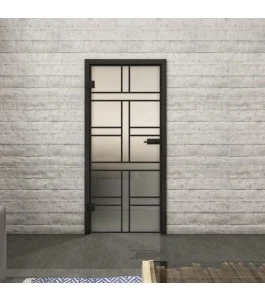 Ganzglastür Loft Schwarzlack 13 Blickdicht-modernes Zuhause