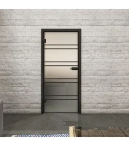 Ganzglastür Loft Schwarzlack 16 Blickdicht-modernes Zuhause