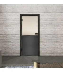 Ganzglastür Loft Schwarzeisen Genietet 16 Blickdicht