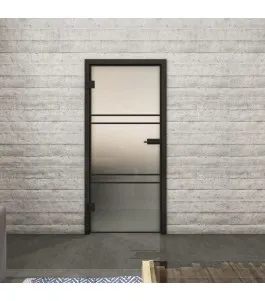 Ganzglastür Loft Schwarzlack 17 Blickdicht-modernes Zuhause