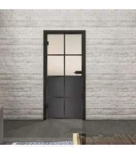 Ganzglastür Loft Schwarzeisen Genietet 18 Blickdicht