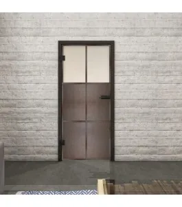 Ganzglastür Loft Rosteisen Genietet 19 Blickdicht