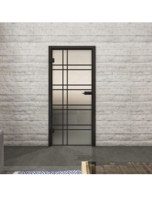 Ganzglastür Loft Schwarzlack 19 Blickdicht-modernes Zuhause