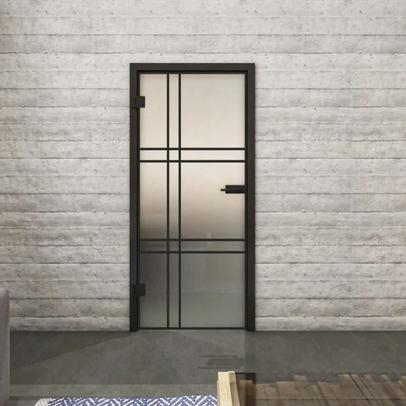 Ganzglastür Loft Schwarzlack 20 Blickdicht