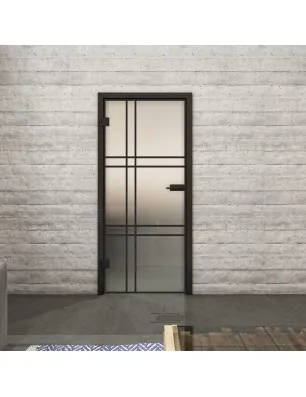 Ganzglastür Loft Schwarzlack 20 Blickdicht-modernes Zuhause